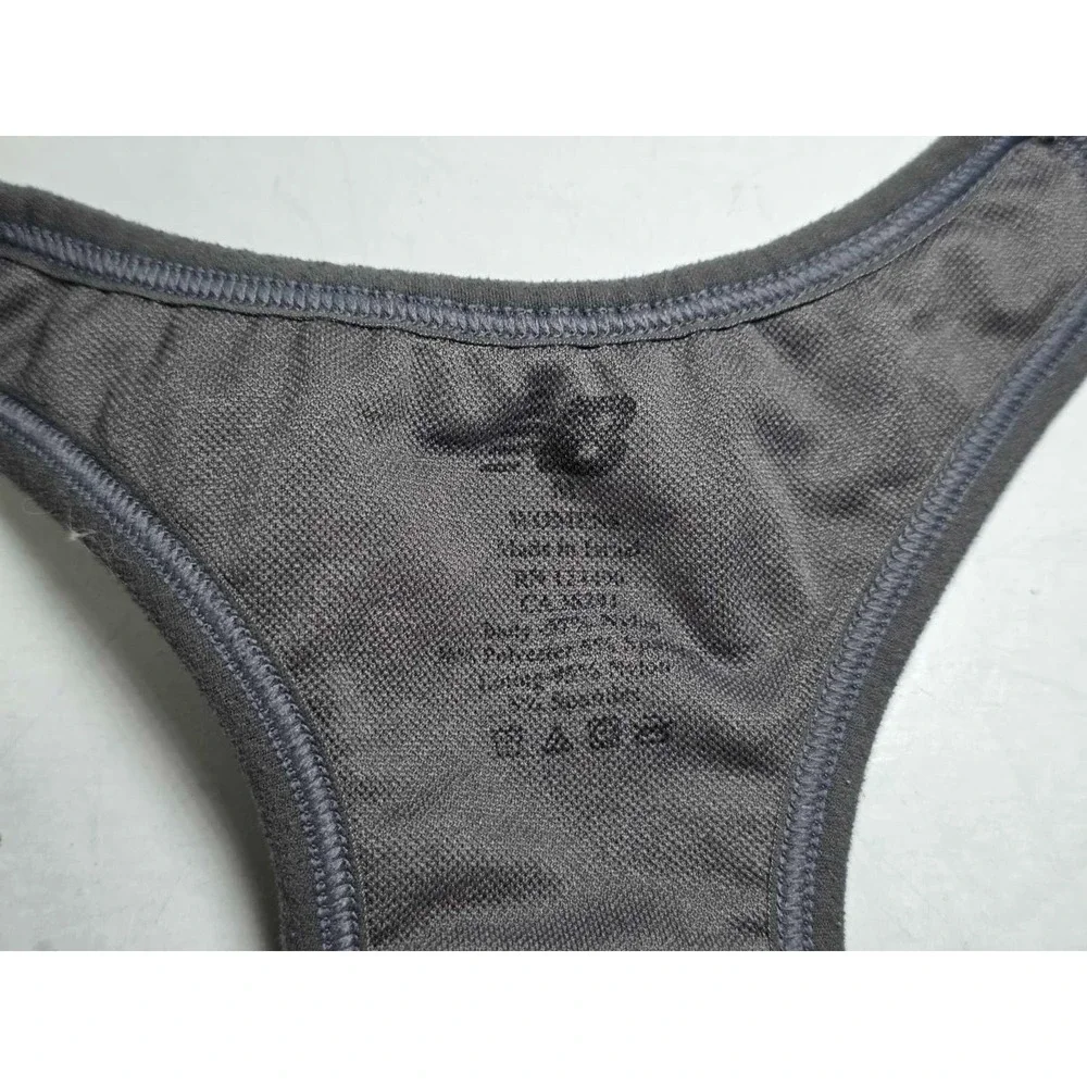 New Balance Women's Sports Bra‎ Size M Gray Reversible Racerback Gym Athletic
